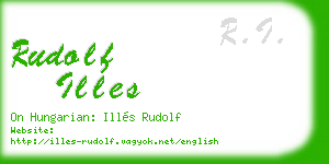 rudolf illes business card